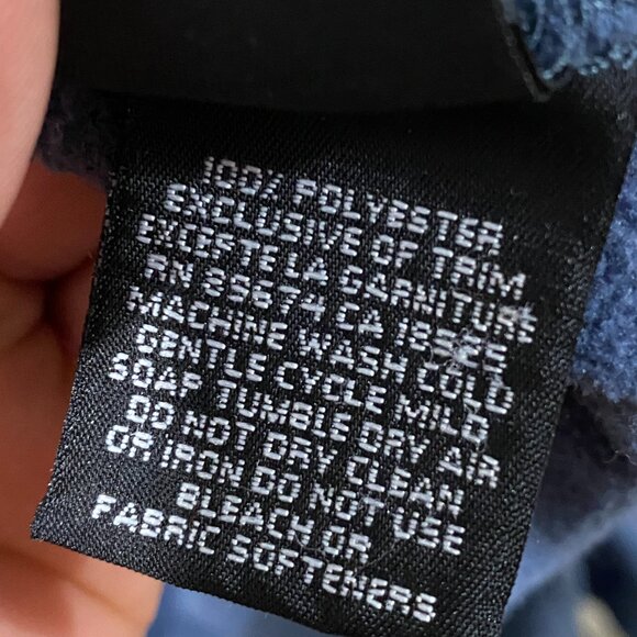 Mountain Hardwear Blue 1/4 Zip Fleece Pullover Mens L USA Made Outdoor Jacket - Picture 9 of 9